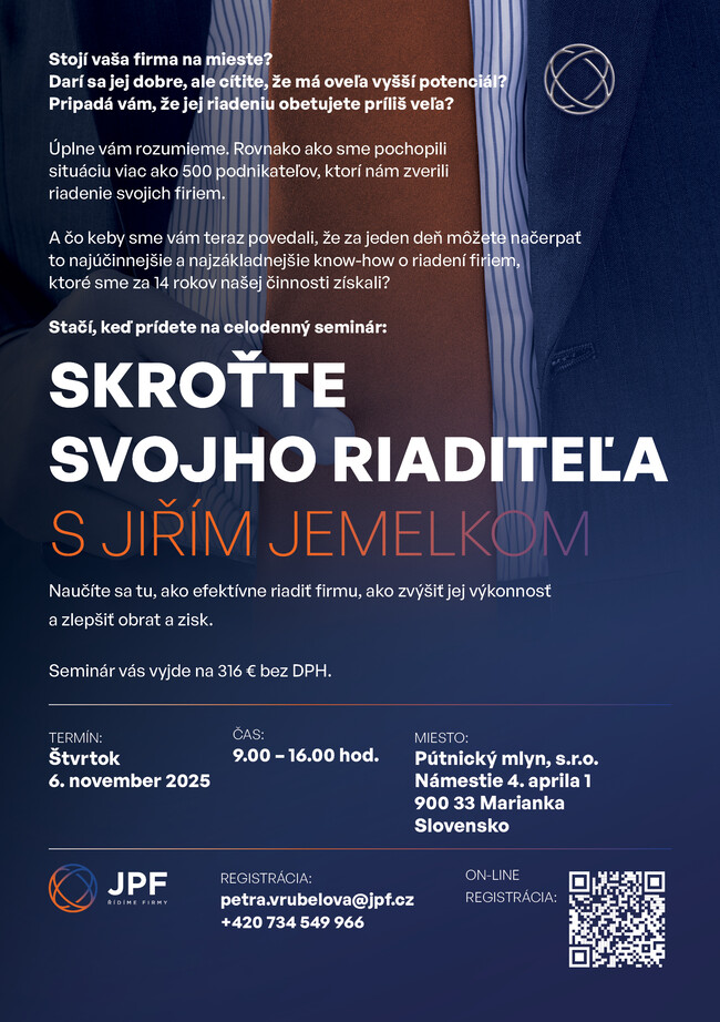 Skroťte svojho riaditeľa! (6.11.2025)