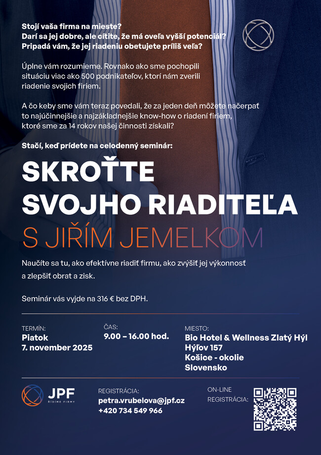 Skroťte svojho riaditeľa! (7.11.2025)